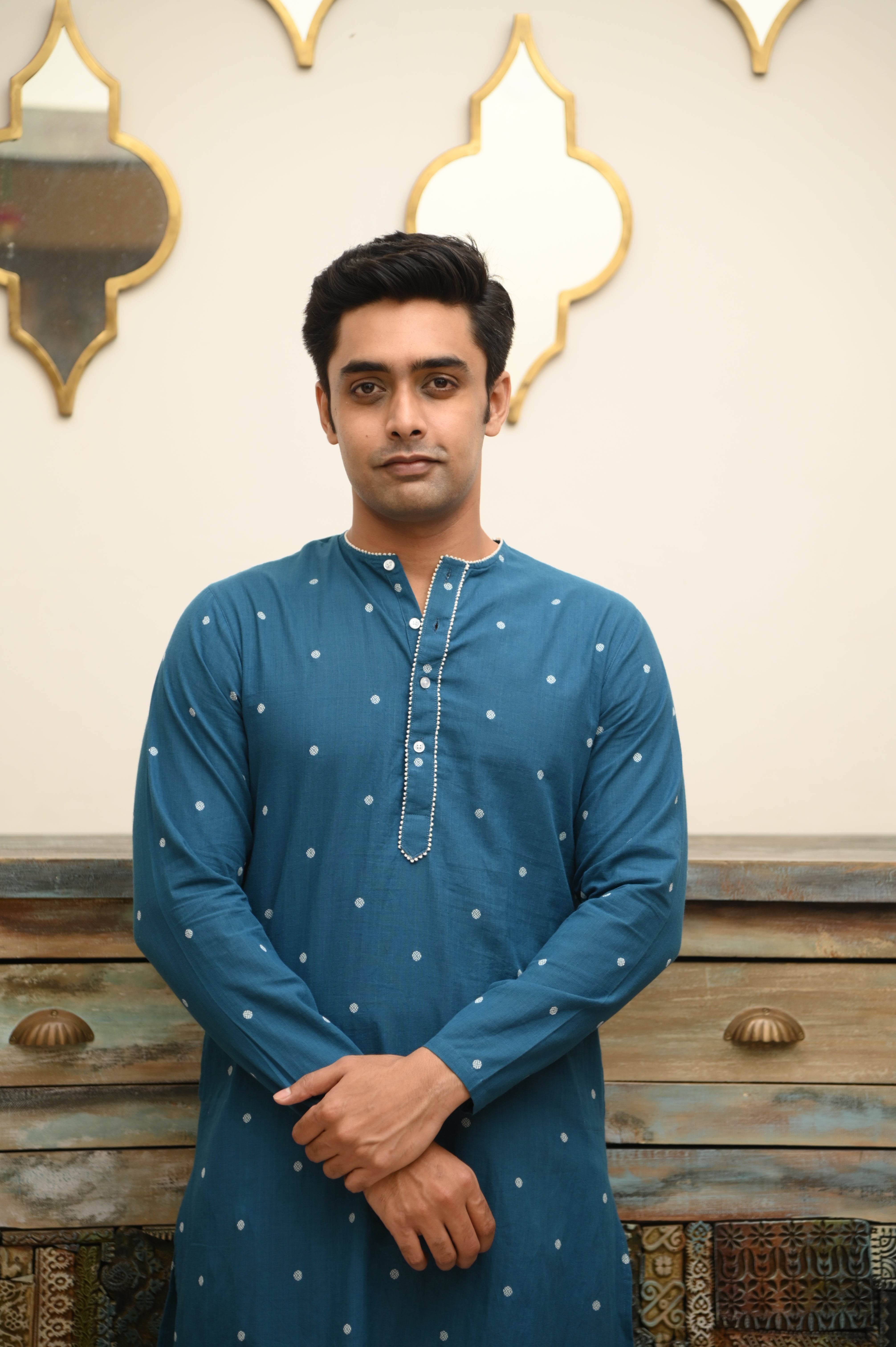 Cotton full sleeve Sabudana Buti Punjabi