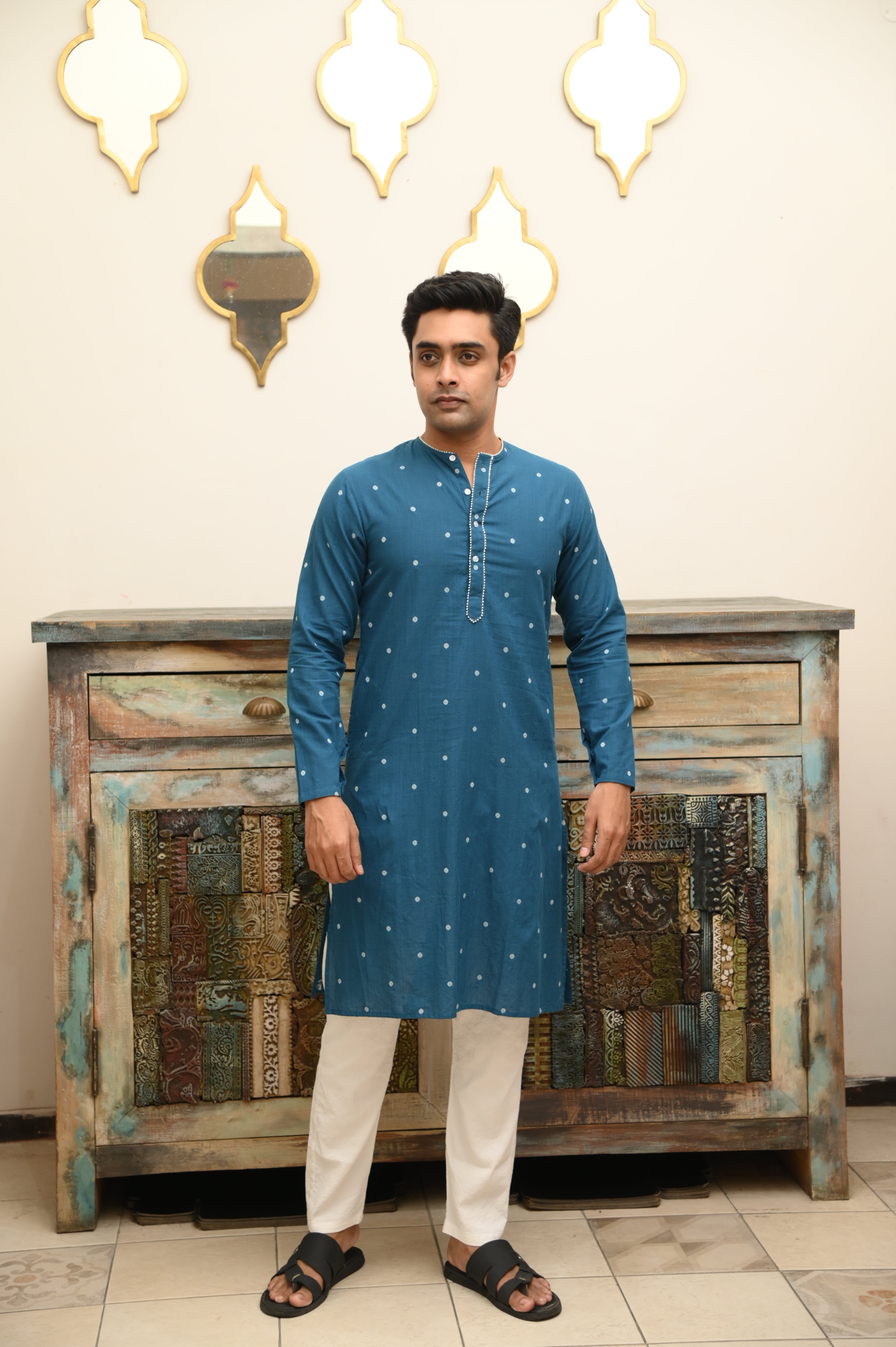 Cotton full sleeve Sabudana  Buti Punjabi